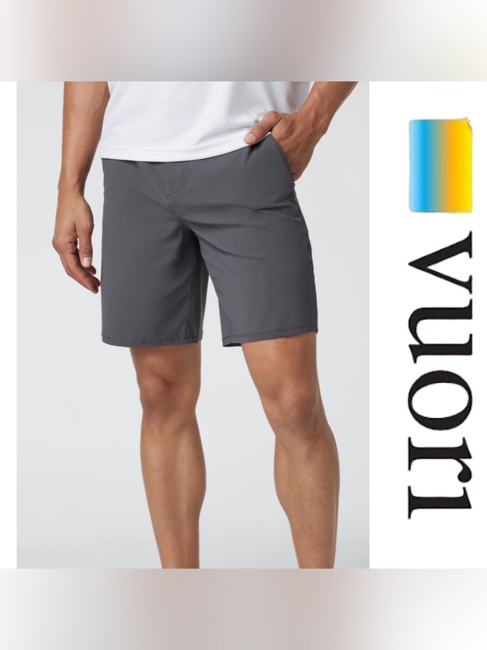 Vuori | Men’s Meta Short | Charcoal (Grey) | Size 33